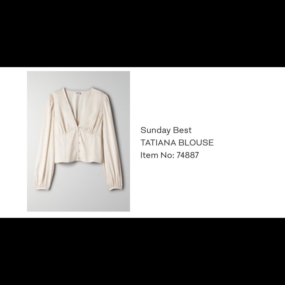 Aritzia -Sunday Best Tatiana Blouse